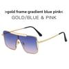 Punk Metal Hexagon Sunglasses With Pink Lenses Uv400 For Summer Beach Party