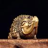 Antique Bronze Crocodile Statue Retro Copper Animal Figure Home Ornaments Feng Shui Business Decorations Crafts