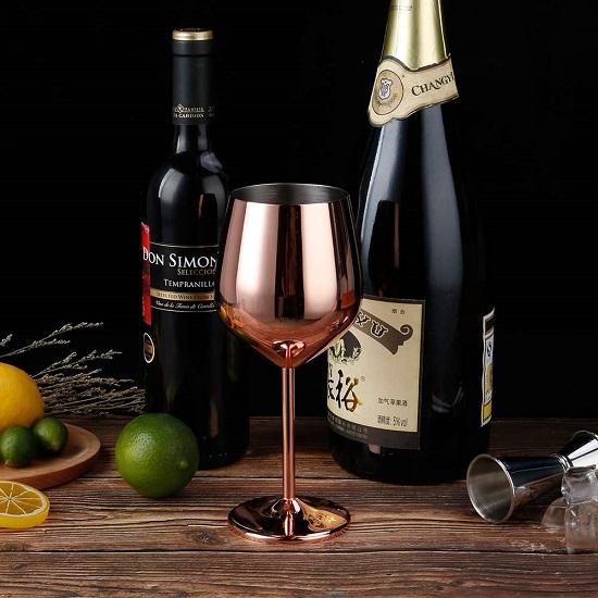 Wine Glasses Unbreakable Copper Plated Unbreakable Wine Glasses Gift For Men Women Product
