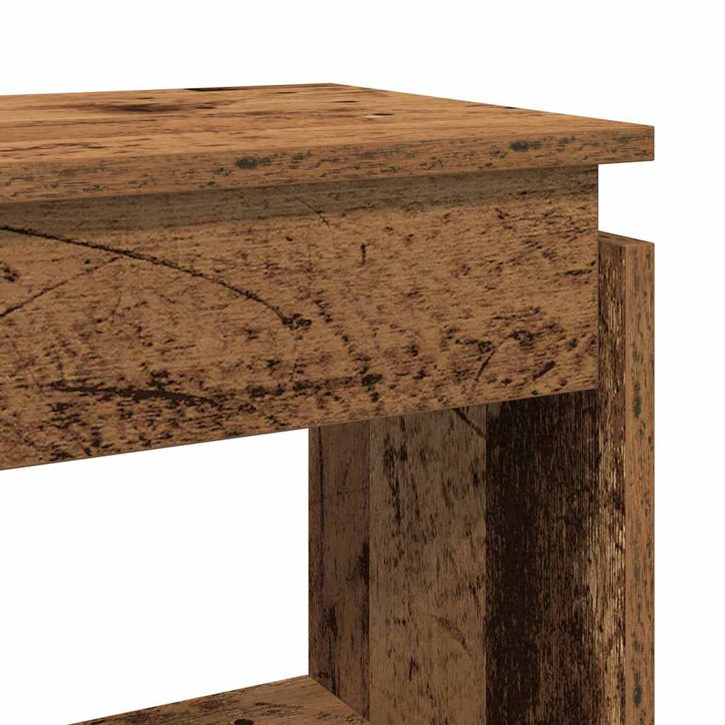 Console Table with Rustic Wood Look 80 x 30 x 80 cm Engineered Wood