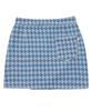 Deliscent Houndstooth Denim Skirt [Blue]
