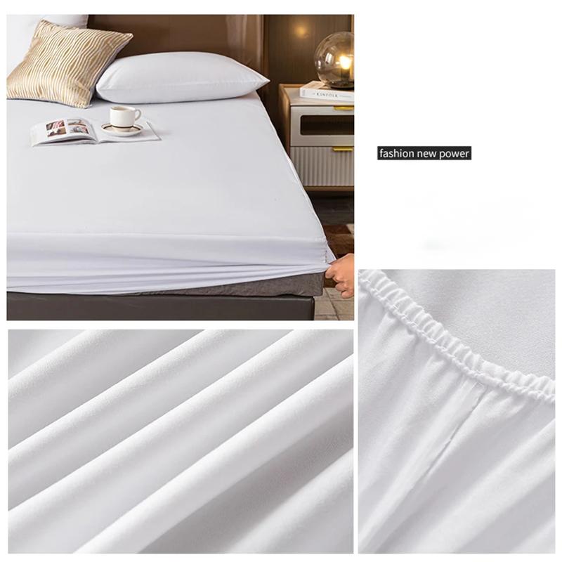 1pc High Quality Fitted Sheet, Waterproof Mattress Protector Without Pillowcase - Premium Microfiber, Pocketed Breathable Mattress Cover