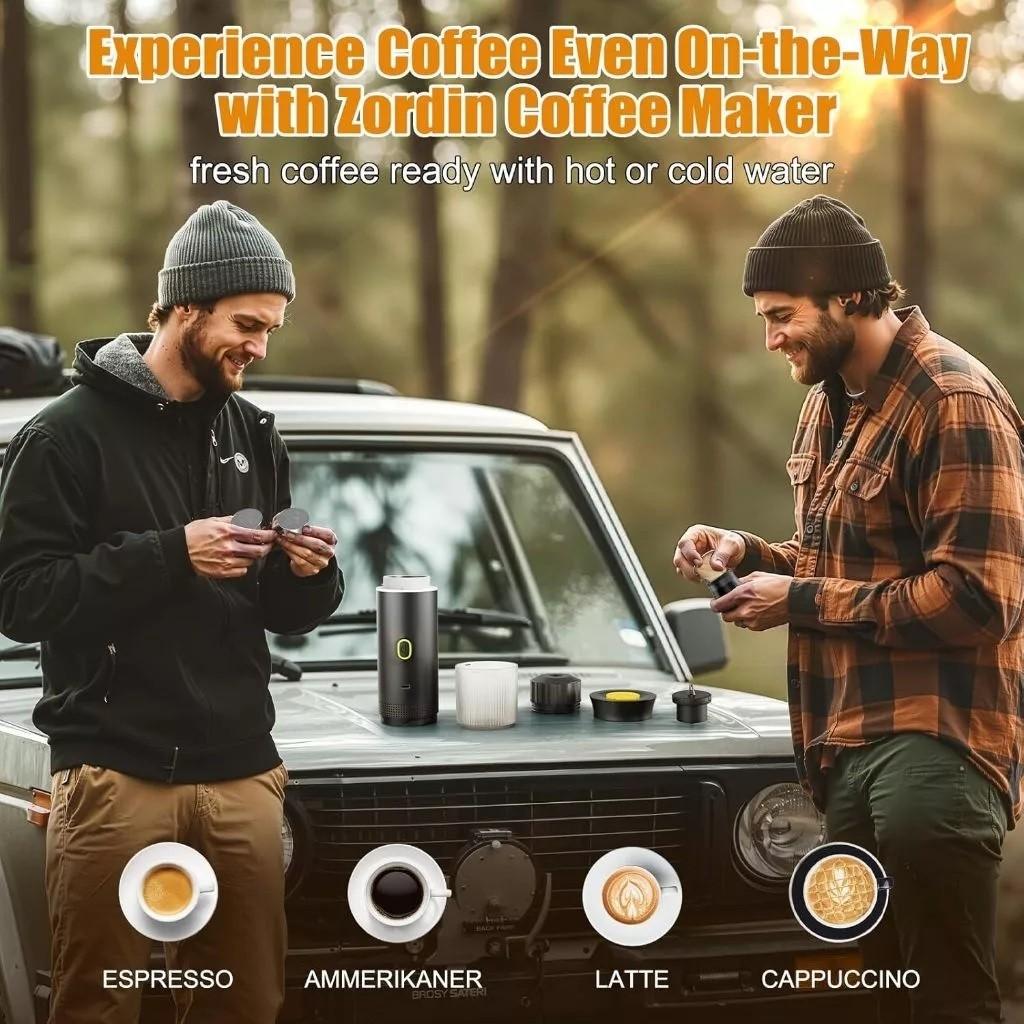 Portable 3 In 1 Espresso Maker Electric Travel Coffee Machine Office Travel Camping Coffee Powder & Coffee Capsul Coffee Maker