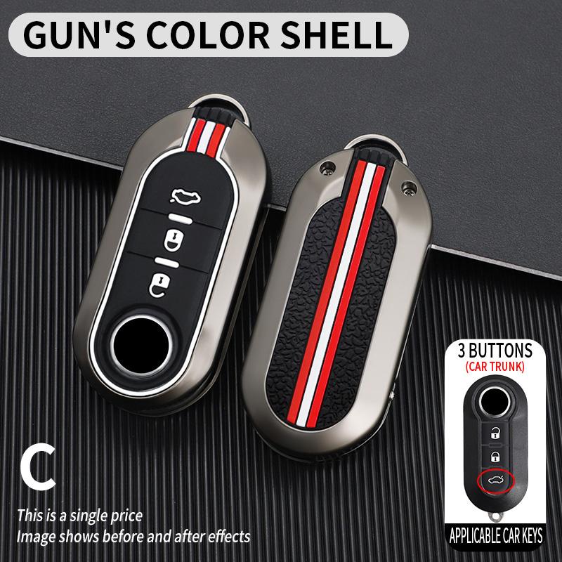 

Zinc Alloy Car Flip Remote Key Case Cover Shell Fob for Fiat Ducato 500 500L Panda Grande Punto Lancia Musa Car Accessories