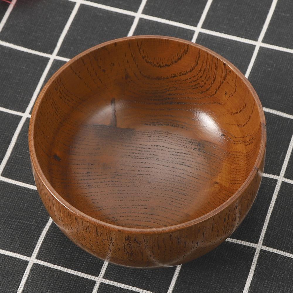 Log Material Noodle Bowl Round Shape Rice Bowl Eco Friendly Soup Container  Soup Serving