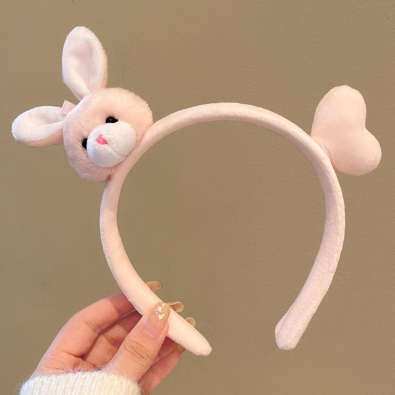 Cartoon Plush Headband: Cute Hair Accessory for Women & Kids, Perfect for Face Washing