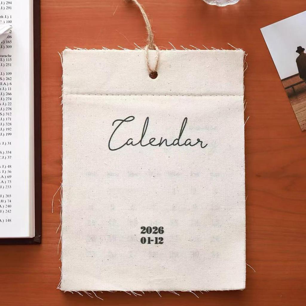 Calendário de Parede de Tecido 2026 - Ferramenta de Planejamento Têxtil de 12 Meses para Casa, Escritório, Sala de Aula e Sala de Estudos Decoração de Casa Professores Alunos