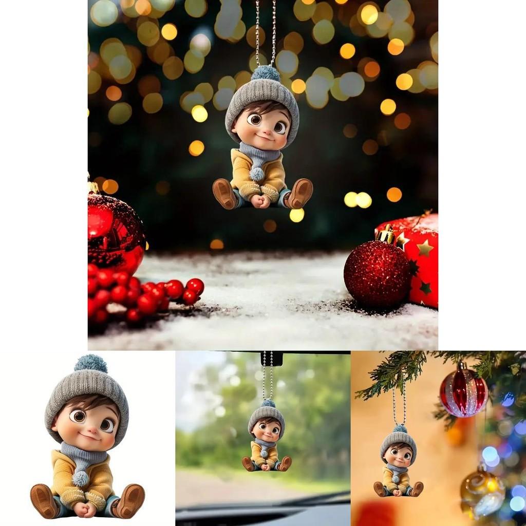 Acrylic Car Whimsical Pendant Cheerful Cartoon Style Ideal For Home Decoration