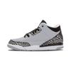 Air Jordan 3 Retro 'Wolf Grey' Mid Top Children's Basketball Shoes Gray Black Children Aged 3 7 Years Old 429487-004