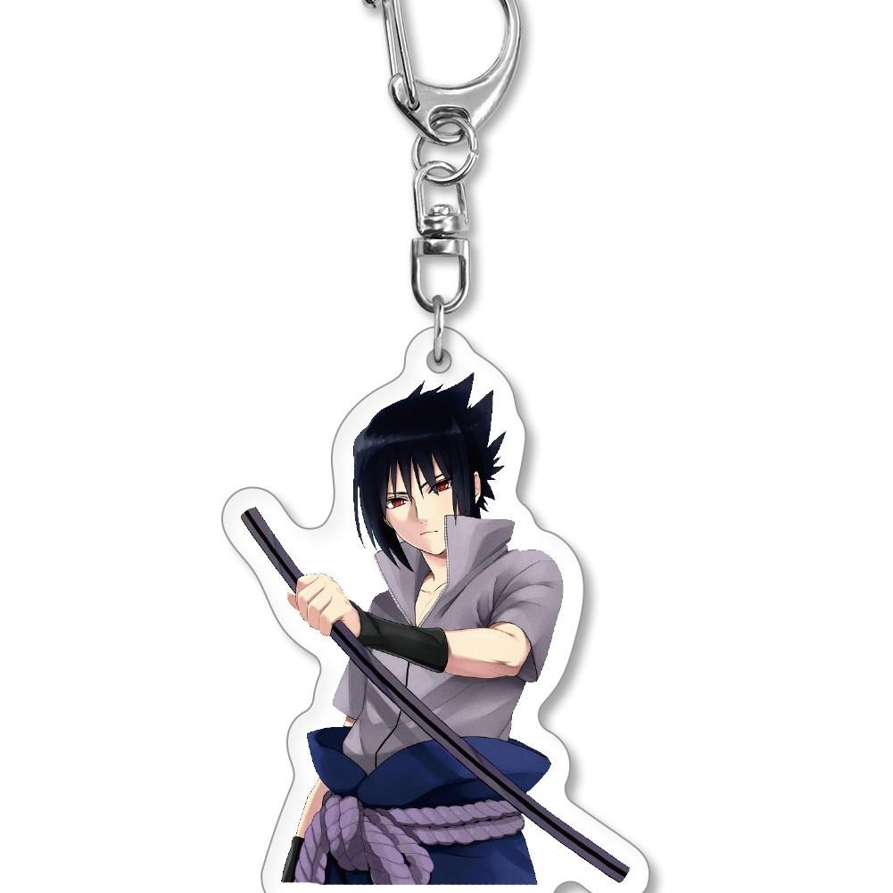 Naruto Keychain Anime Accessories Acrylic Keyring Pendant Cute Q Version One Piece Drop Shipping Bulk Customizable 5.5CM