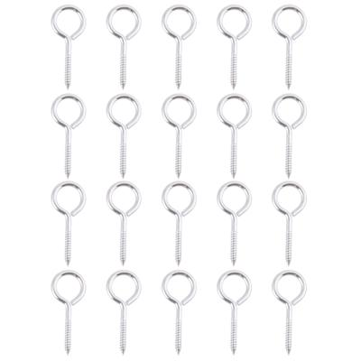 20Pcs Self Tapping Screws Eyes Bolts Heavy Duty Stainless Steel Eyes Screw Metal Small Tapping Screw Hook Rings Enduring