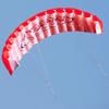 Outdoor Dual Line Stunt Parafoil with Control Bar Fun Parachute Reusable Large Beach Kite for Beach Sports Games