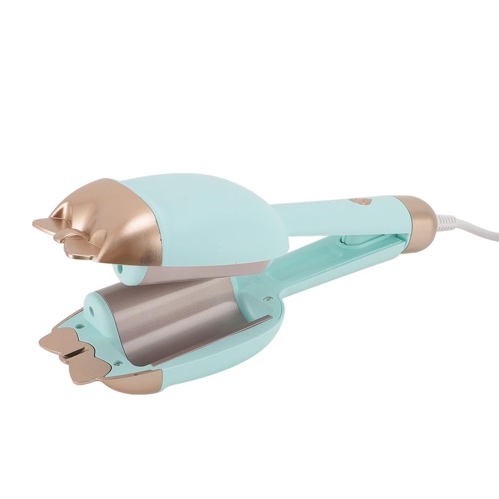 32mm Hair Deep Waver Crimper 2 Barrel Fast Heating 5 Temp Settings Ceramic Glaze Coating 40W Wave