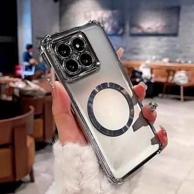Luxury Plating Shockproof Magnetic Phone Case For Motorola MOTO Edge 60 Fusion 50 50 Pro 50 NEO Clear Soft Silicone Back Cover