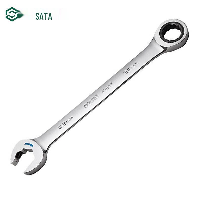 SATA 43612 Full Polished Double-Ended Open-End Speed Wrench 16MM
