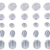 Earring Covers, 5 Sizes, 36 Pieces / Covers a Wide Range of Earrings from Small To Large / Silicone, Semi-transparent, Inconspicuous Earring Covers, 5