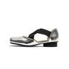 Leather ballet shoes hollow sandals women's summer wear retro style square head thick heel light mouth Mary Jane single shoes women