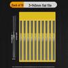 Mini Assorted Steel File Set: Triangular & Flat Files for Metal & Wood Grinding