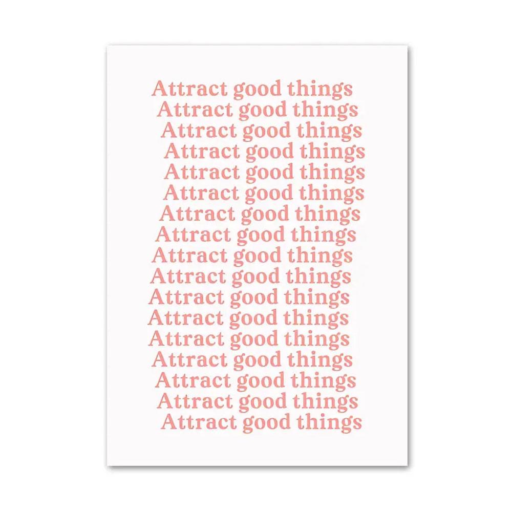 Pink Flower Letter Posters Canvas Painting Modern Love Heart Round Shape Pictures Prints Wall Art for Living Room Decor Unframed
