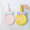 Cartoon Hand Towel Soft Absorbent Coral Velvet Embroidered Skin-friendly Microfiber Lollipop Wiping Cloth For Kitchen Bathroom