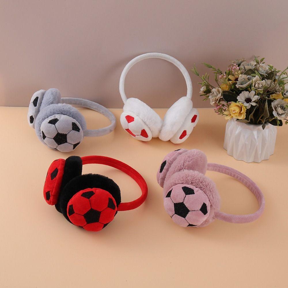 Creative Football Ear Warmer Thickened Keep Warm Ear Cover Anti-Freeze Ear Protection Earmuff for Children’s Gifts