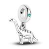 Charms Animali in Argento 925 Cane Gatto Gufo Coniglio Leone Elefante Dinosauro Charm Per Braccialetto Bangle Biglie per Creazione Gioielli