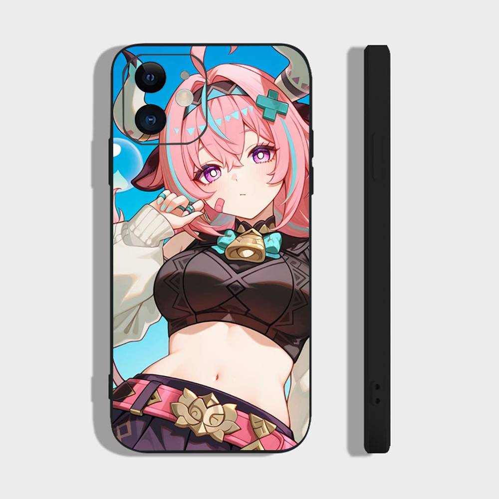 Varesa Anime Game Genshin Impact Phone Case For IPhone 17 Air 16 15 14 13 Pro Max 11 12 Black Silicone Cover