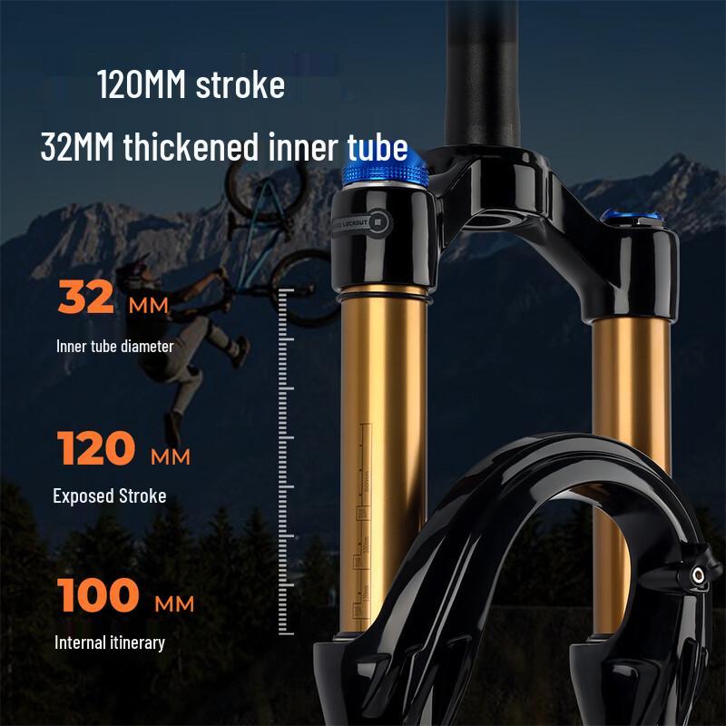 Lishi Magnesium Alloy Air Suspension Bicycle Front Fork
