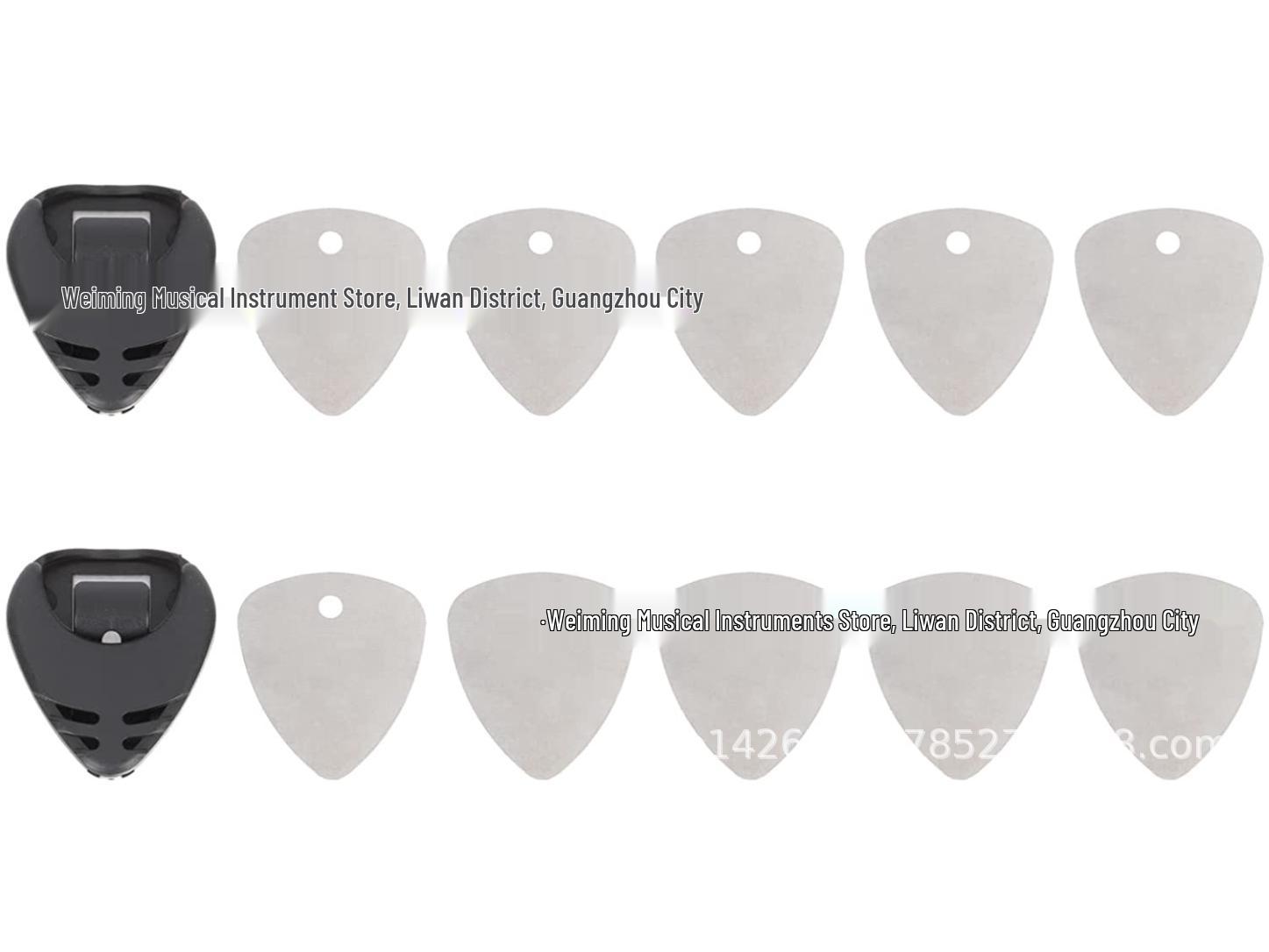 Wooden Folk Guitar Picks & Stainless Steel Electric Bass Picks with Holes