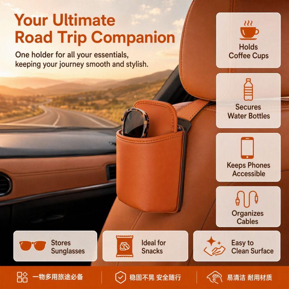 With Hook Hanging Drink Holder Back Mounted Seat Back Storage Rack Auto Interior