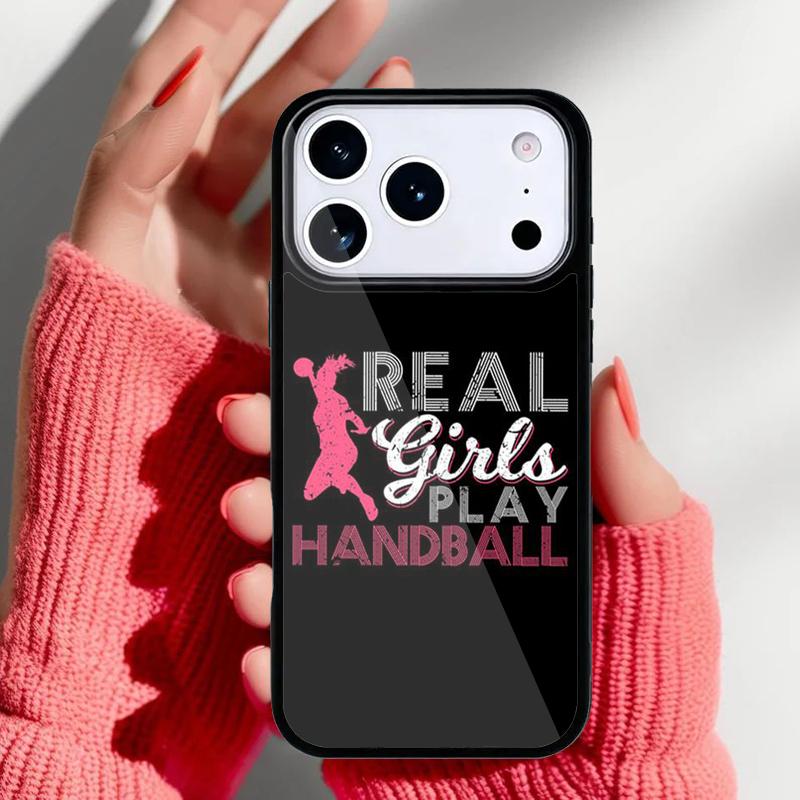 Stylish Playing Handball Phone Case for iPhone 17 Air 16e 15 14 13 Pro Max Back Cover for 12 11 Pro Coque