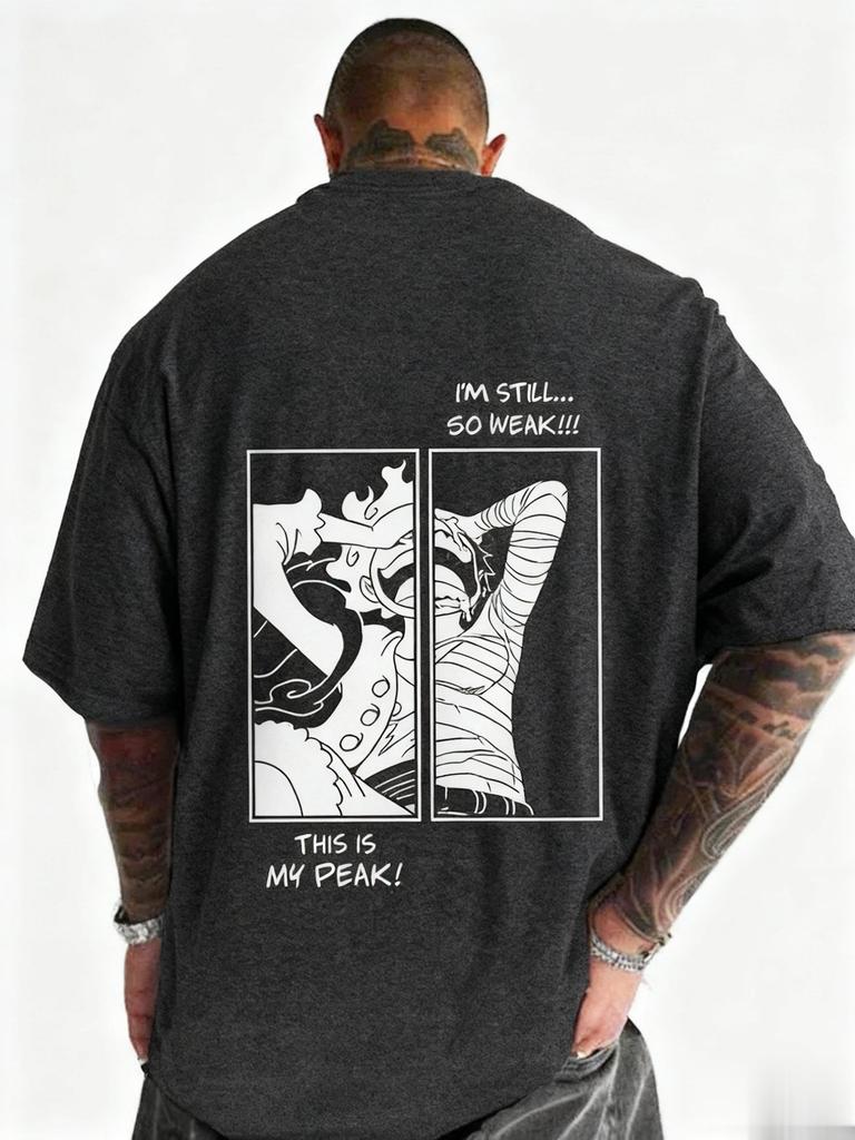 Unisex Oversized One Piece Anime Luffy Mens Tshirt Streetwear Summer Fashion Casual Tops Graphic Print Cotton Short Sleeve Tee
