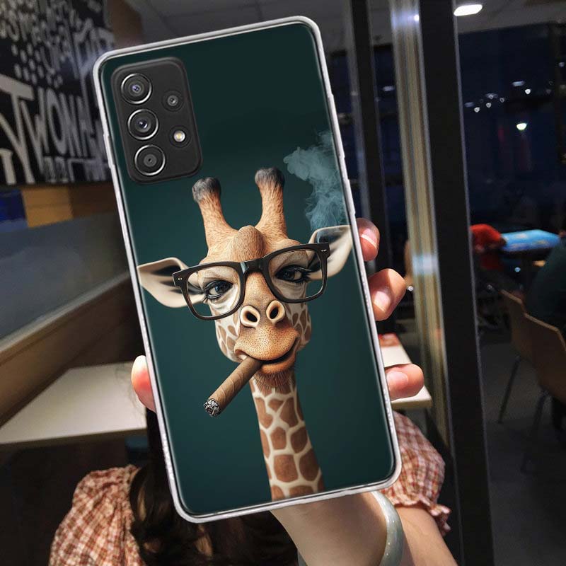 Giraffes Have Long Necks Phone Case for Samsung A54 A57 A37 A17 A14 A15 A12 A24 A34 A55 A35 A25 A52S A07 A05S A04S A22 A32 A72 G