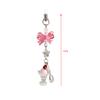 Phone Cute Bowknot Ice Cream Pendant Phone Chain Mobile Phone Charm Strap Lanyard Keychain For Iphone Accessory Women Jewelry