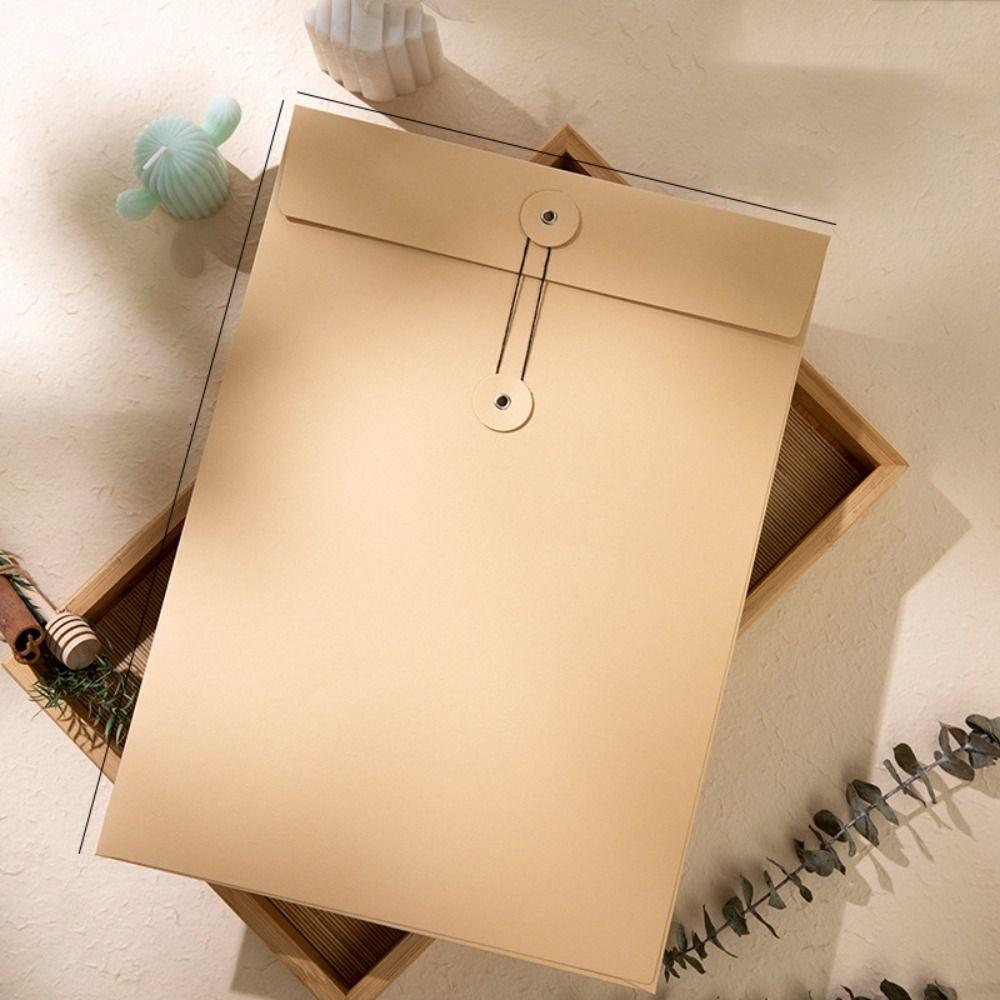 with String Tie Closure Clasp Vintage Brown Envelopes Simple Archive Bag  Decoration Gift