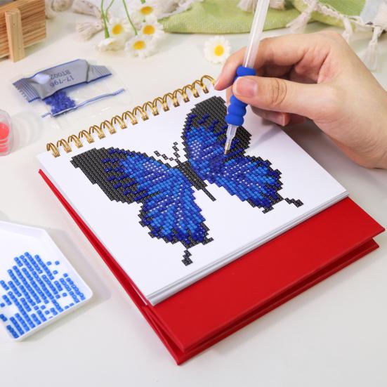 2026 Rhinestone Painting Desk Calendar DIY Handmade Butterfly Constellation Rhinestone Art Drawing Standing Flip Calendar Decoration