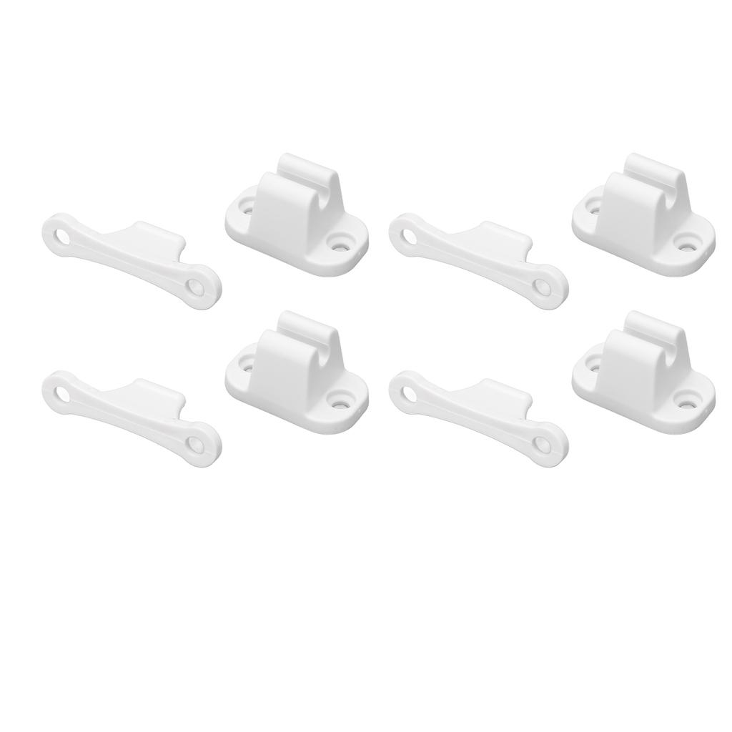 4 Set RV Door Holders Multifunctional Keep Door Open Rust Proof Camper Door Stops for Caravan Boat White
