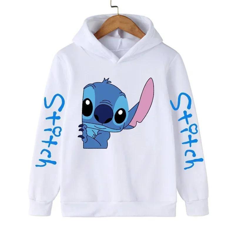 

Мультяшні дитячі худі Стіч Дитячі для дівчаток і хлопчиків Lilo and Stitch Спортивний одяг Аніме Дитячий одяг Повсякденні худі 140