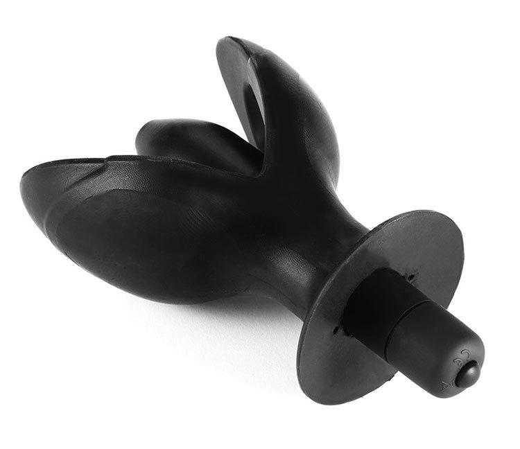 Vibrating Silicone Anal Plug with Electric Pulse Stimulation - Adult Erotic Toy