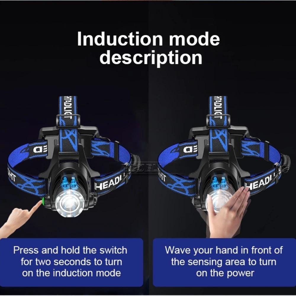 LED Headlamp Fishing Headlight T6 3 Modes Zoomable Waterproof Super Bright Camping Light