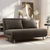 Sofa Bed, Guest Bed, 3-Way Adjustable Backrest, Corduroy Look, up to 120 kg, 141 x 90 x 81 cm, Dark Brown
