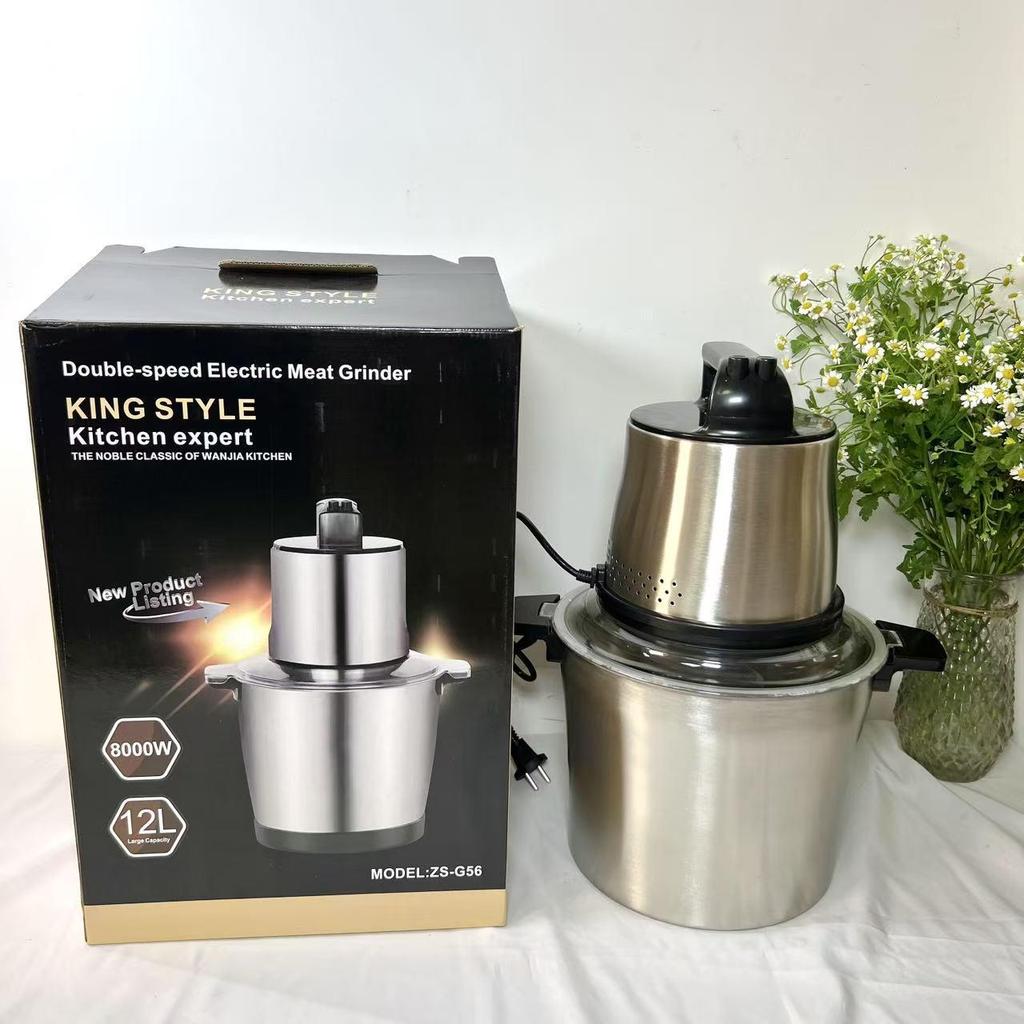 8L Stainless Steel Multifunctional Meat Grinder & Vegetable Filler