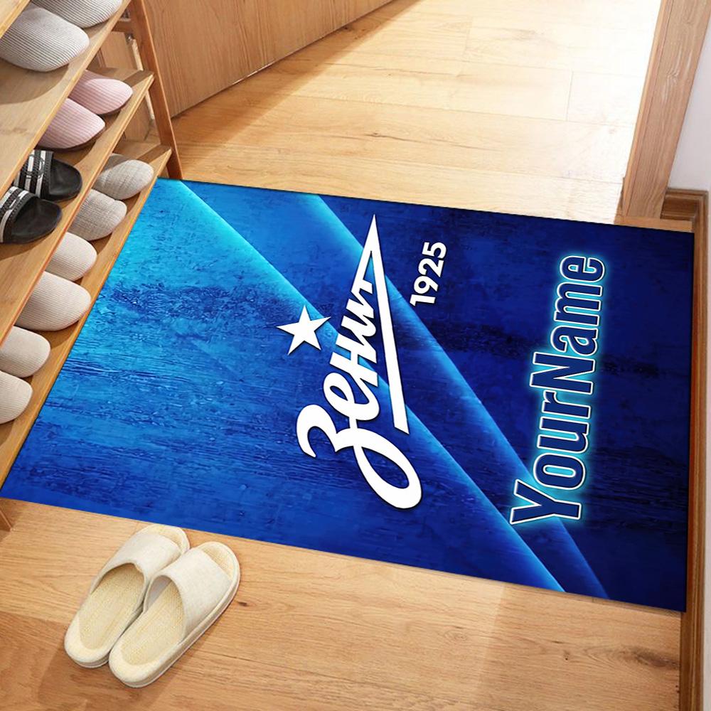 Fc Zenit Saint‑petersburg 23 Personalized Name Carpet Perfect for Kitchen Entryway Outdoor Living Rooms Anti-slip Rug Anime Office Decor