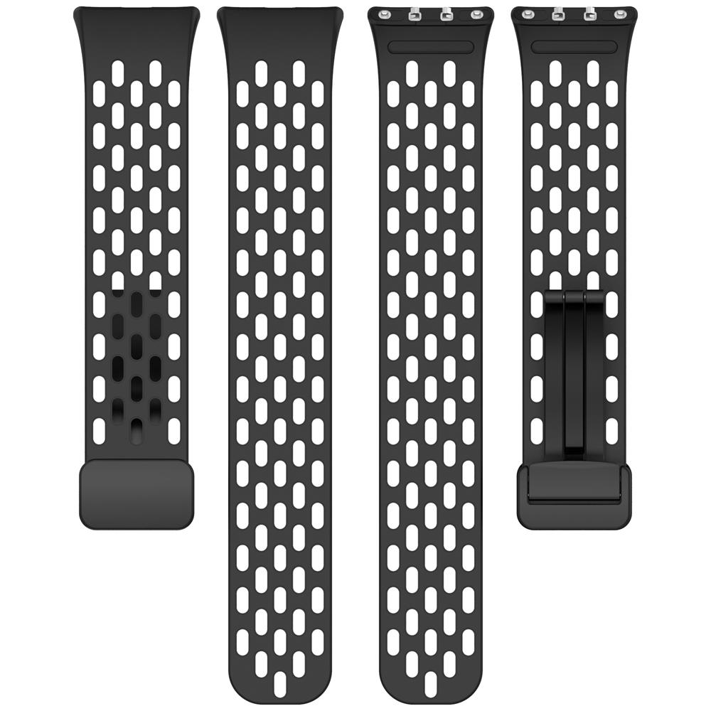 Correa de Silicona Para Samsung Galaxy Fit 3 Deportiva Hueca Transpirable Banda Hebilla Magnética Pulsera Para Samsung Galaxy Fit 3 Pulsera