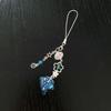 S 1 Piece 3D Ocean Fish Beaded Mobile Phone Charms Cute Keychains Lanyard Backpack Decoration Smartphone Accessory