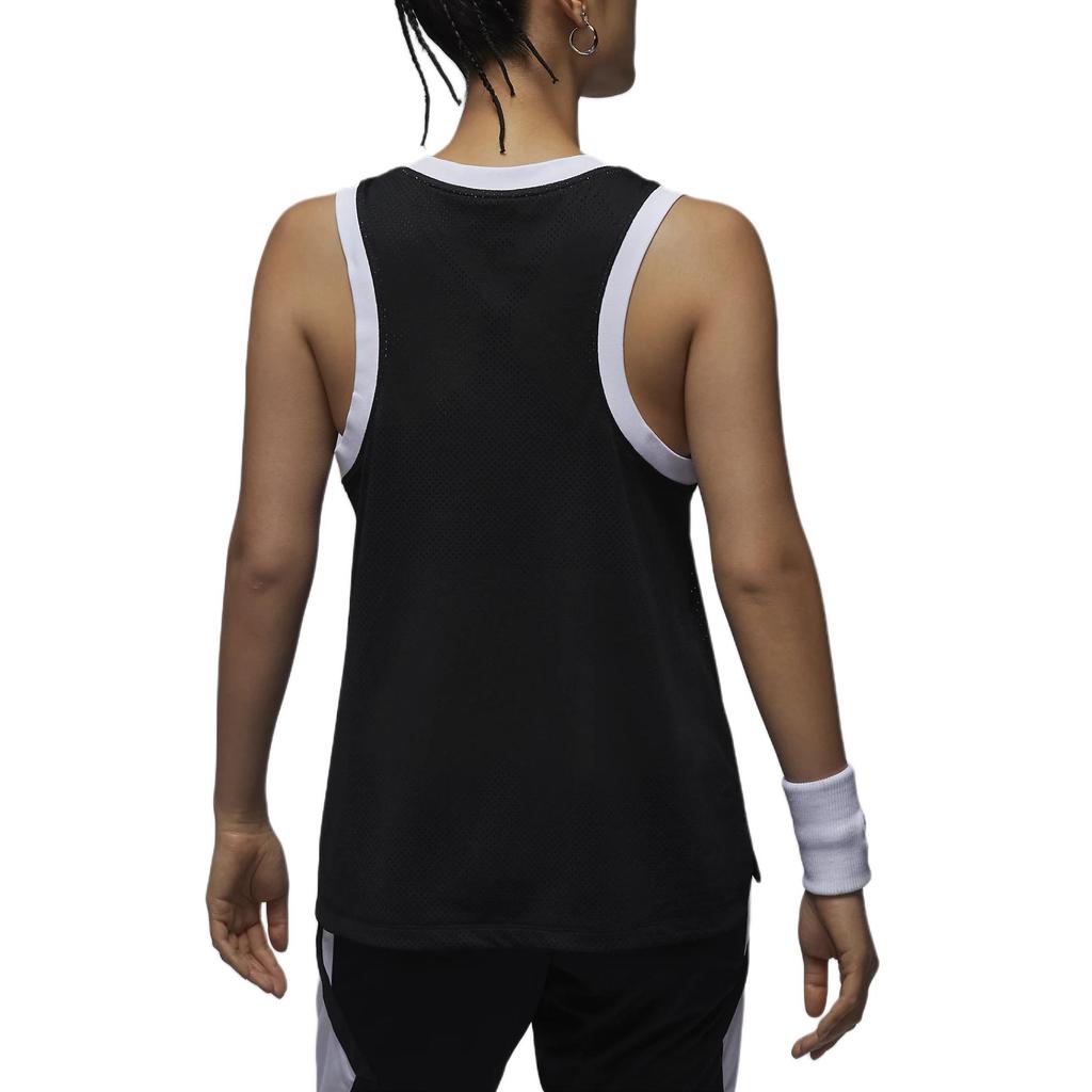 Jordan Air 23 Letra Número Bloque de Color Cuello en V Transpirable Casual Sin Mangas Camiseta sin Mangas Mujer tops Negro FN6688010