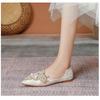 Wedding Shoes Can Be Worn In Daily Life. New Women's Shoes In Large Sizes 41-43 Lace Pearl Gentle Scoop Shoes