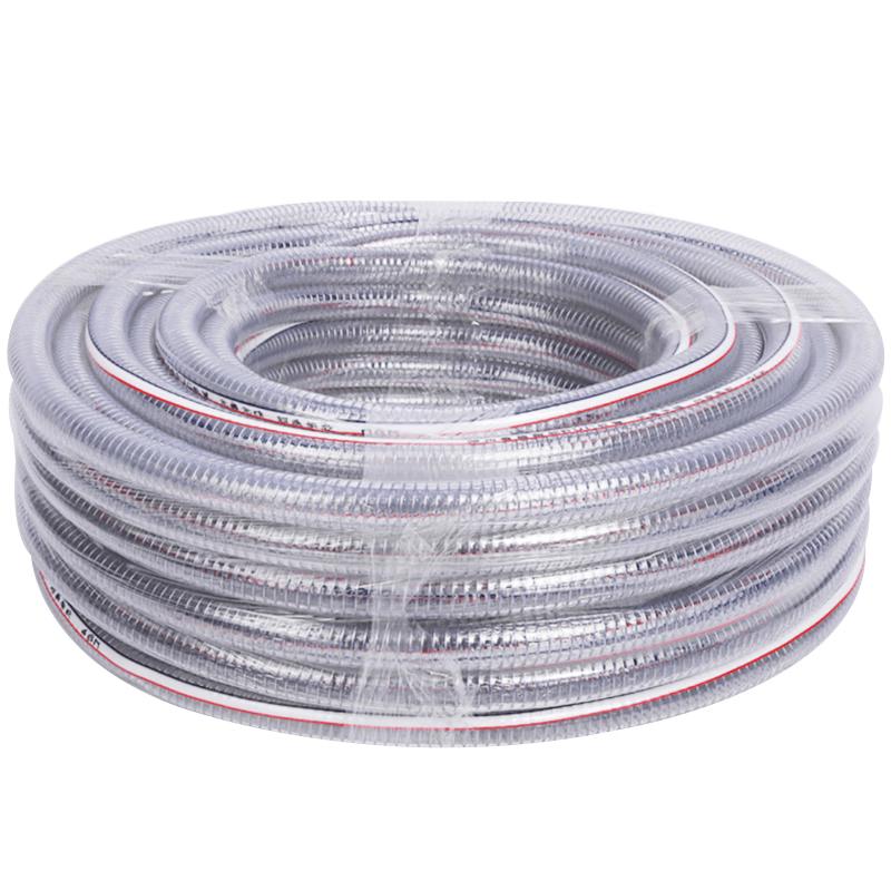 HAISIDIKE PVC Steel Wire Reinforced Transparent Hose 25x3mm (50m)