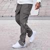 Men's Multi-pocket Buttoned Overalls Spring and Autumn Design Retro Straight Casual Trousers