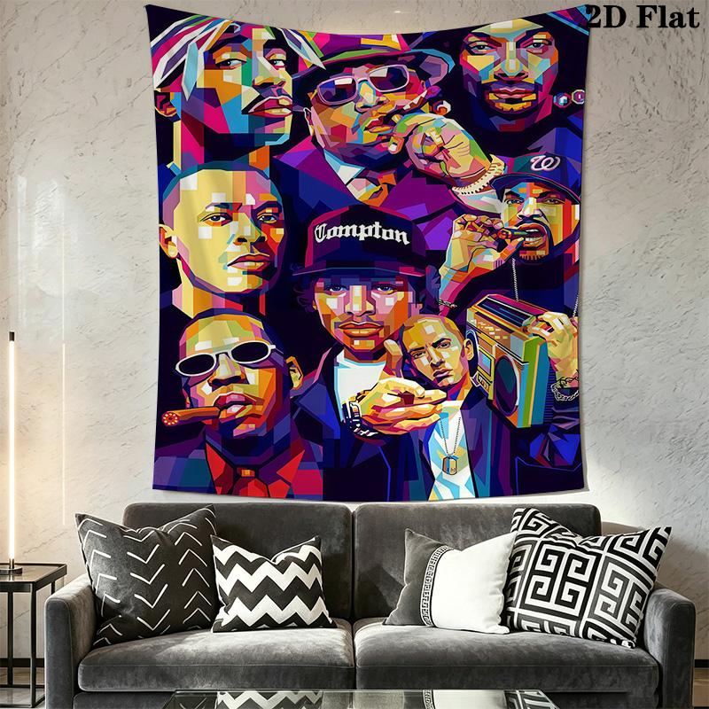 Rap Legends Visual Celebration Threepiece Set 1 Duvet Cover 2 Pillowcase Without Core Soft And Comfortable Christmas Birthday Gift